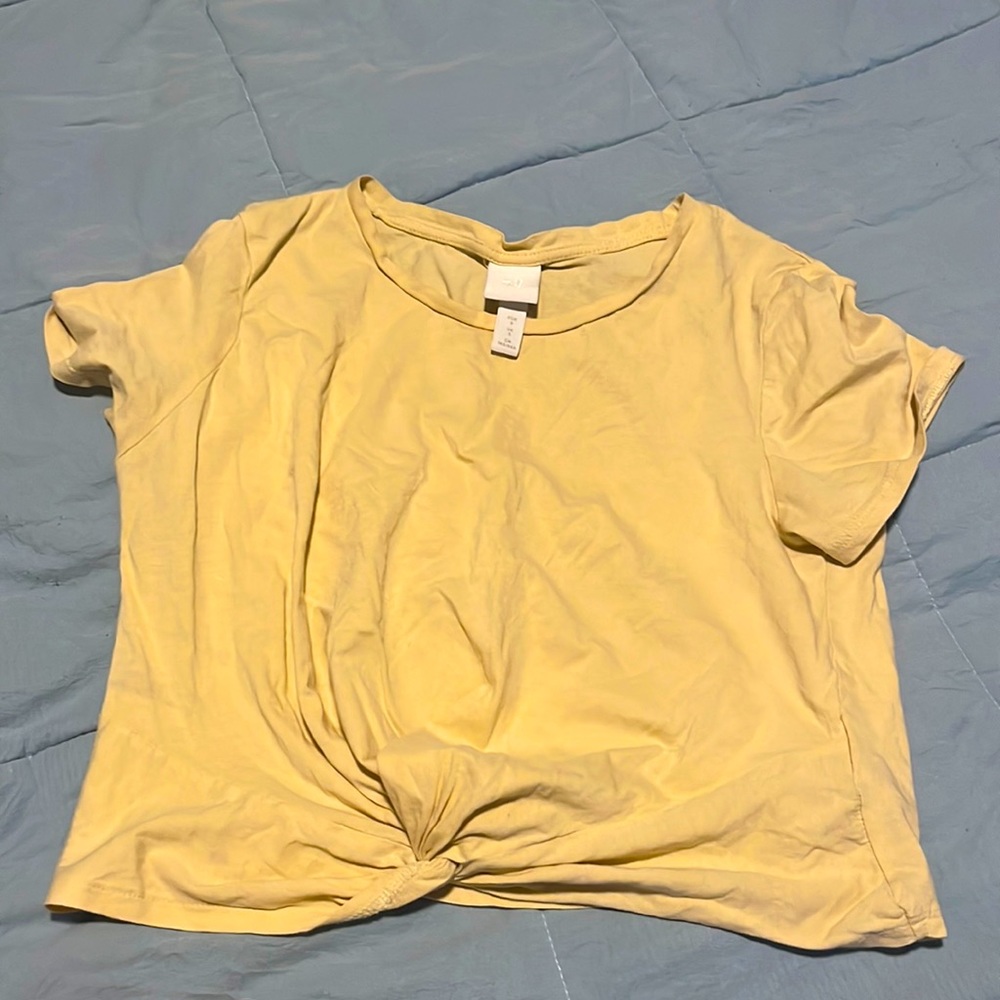 yellow crop top